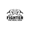 Fist fighter logo design template Royalty Free Stock Photo