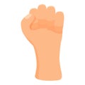 Fist freedom belarus icon cartoon vector. Country crisis