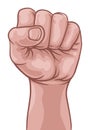 Fist Hand Raised Up Punch Comic Pop Art Cartoon