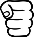 Fist icon vector