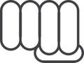 Fist illustration in minimal style Royalty Free Stock Photo