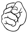 Fist Punch Hand Cartoon Royalty Free Stock Photo