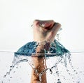 Fist Punching Water Royalty Free Stock Photo