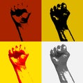 Fist of revolution and protest. Agitation concept. Royalty Free Stock Photo