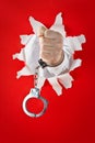 Fist in shackles Royalty Free Stock Photo