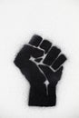 Fist symbol icon on a wall Royalty Free Stock Photo