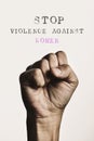 Fist and text stop violence against women