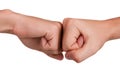 Fist to fist Royalty Free Stock Photo