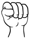 Fist Up Hand Punch Cartoon Icon