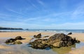 Fistral Beach in autumn, on the north Cornwall Coast, UK Royalty Free Stock Photo