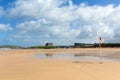 Fistral beach Newquay North Cornwall UK blue sky and white clouds Royalty Free Stock Photo