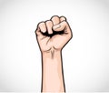 Fists, , drawing for your claim. Royalty Free Stock Photo