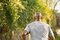 Fit African American man running. Royalty Free Stock Photo