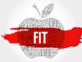 FIT apple word cloud Royalty Free Stock Photo