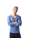 Fit handsome young male model posing confident Royalty Free Stock Photo