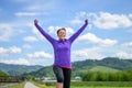 Fit healthy middle-aged woman full of vitality