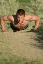 Fit Male Doing Pushups Royalty Free Stock Photo