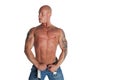 Fit Male Model With Tattoos Royalty Free Stock Photo