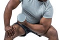 Fit man exercising with dumbbell Royalty Free Stock Photo