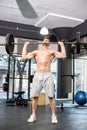 Fit man lifting barbell Royalty Free Stock Photo