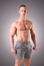Fit muscular man posing