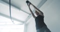 Fit muscular woman exercising with a kettlebell Royalty Free Stock Photo