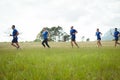 Fit people running in boot camp Royalty Free Stock Photo