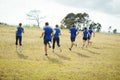 Fit people running in boot camp Royalty Free Stock Photo