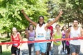 Fit people running race in park Royalty Free Stock Photo