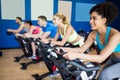 Fit people in a spin class