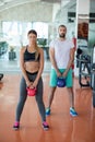 Fit people working out in fitness class at the gym Royalty Free Stock Photo