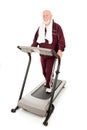 Fit Senior Man on Treadmill Royalty Free Stock Photo