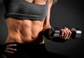 Fit woman abdomen Royalty Free Stock Photo