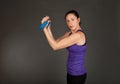 Fit woman doing weight training Royalty Free Stock Photo