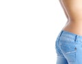 Fit woman in jeans Royalty Free Stock Photo