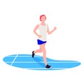 Fit woman running. Young female athlete doing sports, exercising.