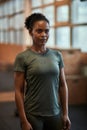 Fit young woman sweating after working out at the gym Royalty Free Stock Photo