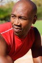 Fit young african man looking away Royalty Free Stock Photo