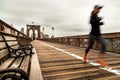 Jogging on Brooklyn Bridge