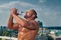 Fit young man drinking water Royalty Free Stock Photo