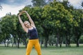 fit young woman exercising outdoors Royalty Free Stock Photo