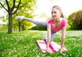 Fit young woman exercising outdoors Royalty Free Stock Photo