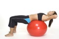 Fitball Crunch 1 Royalty Free Stock Photo