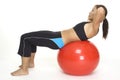 Fitball Crunch 2 Royalty Free Stock Photo