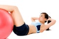 Fitball Crunch Royalty Free Stock Photo