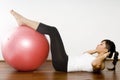 Fitball Exercise Royalty Free Stock Photo