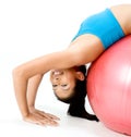 Fitball Stretch Royalty Free Stock Photo