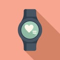 Fitbit smartwatch icon flat vector. Wifi counter sport