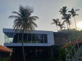 Fitnes building and the coconut tree