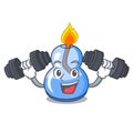 Fitness alcohol burner character cartoon Royalty Free Stock Photo